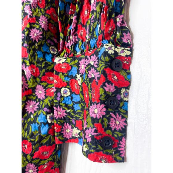WRAY 'Birdie' Long Sleeve Floral Mini Dress in Pop Garden US XS - Picture 5 of 8
